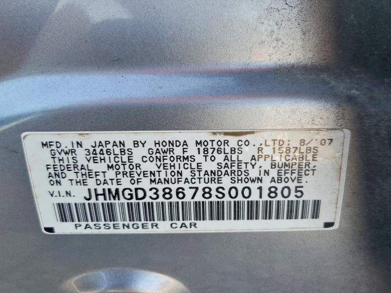 Продаж на аукціоні авто 2008 Honda Fit, vin: JHMGD38678S001805, номер лоту: 60392946