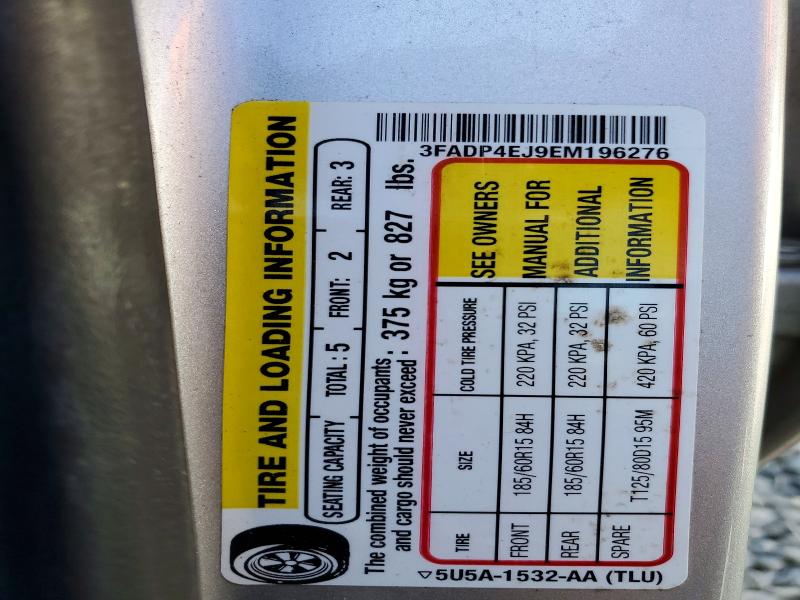 2014 Ford Fiesta მანქანა იყიდება აუქციონზე, vin: 3FADP4EJ9EM196276, აუქციონის ნომერი: 61755916