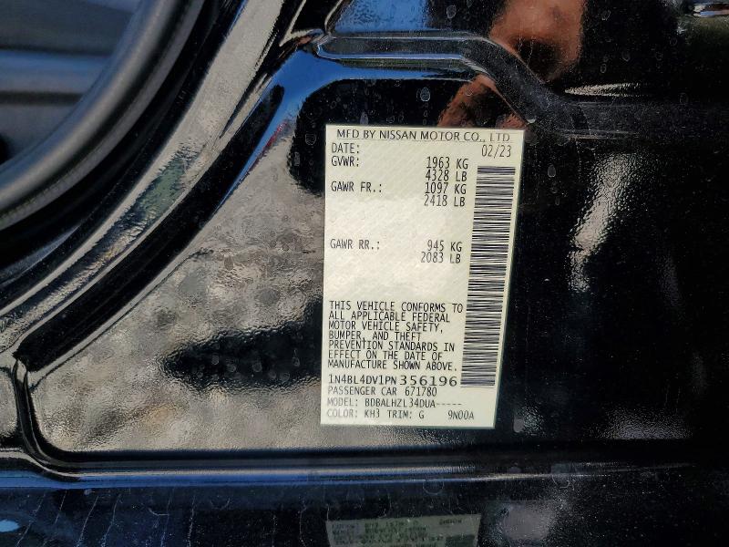 59686476 :رقم المزاد ، 1N4BL4DV1PN356196 vin ، 2023 Nissan Altima مزاد بيع