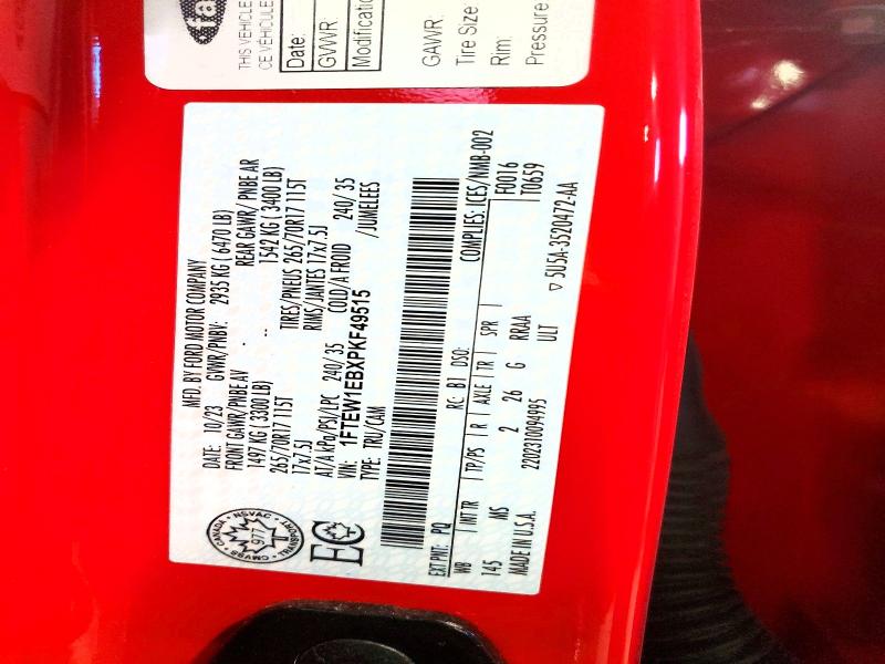 Aukcja sprzedaży 2023 Ford F150, vin: 1FTEW1EBXPKF49515, numer aukcji: 62290226