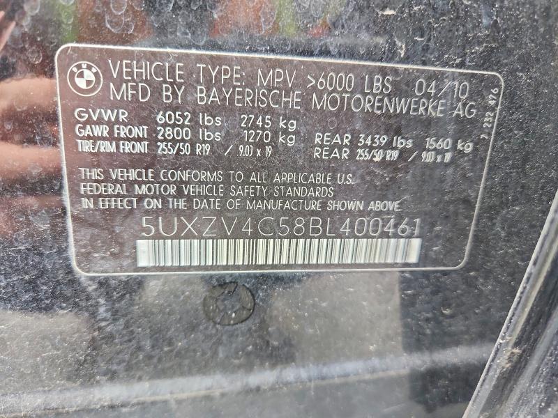 Aukcja sprzedaży 2011 Bmw X5, vin: 5UXZV4C58BL400461, numer aukcji: 62378836