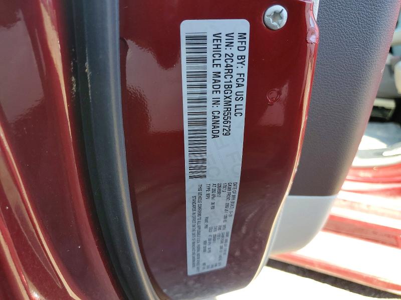 Aukcja sprzedaży 2021 Chrysler Pacifica, vin: 2C4RC1BGXMR556729, numer aukcji: 61931536