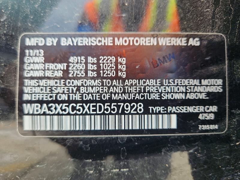 59905166 :رقم المزاد ، WBA3X5C5XED557928 vin ، 2014 Bmw 328 مزاد بيع