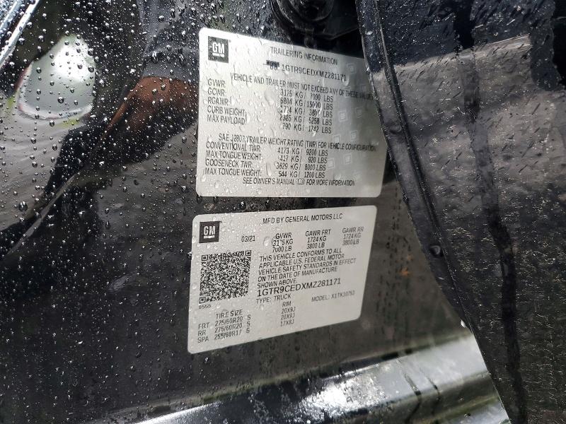 Продаж на аукціоні авто 2021 Gmc Sierra, vin: 1GTR9CEDXMZ281171, номер лоту: 60202606