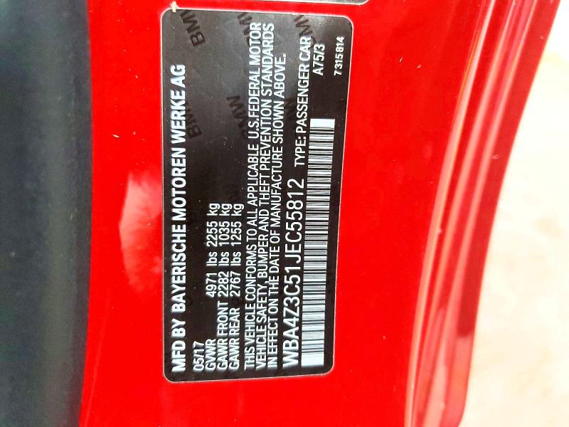 Aukcja sprzedaży 2018 Bmw 430xi, vin: WBA4Z3C51JEC55812, numer aukcji: 60935766