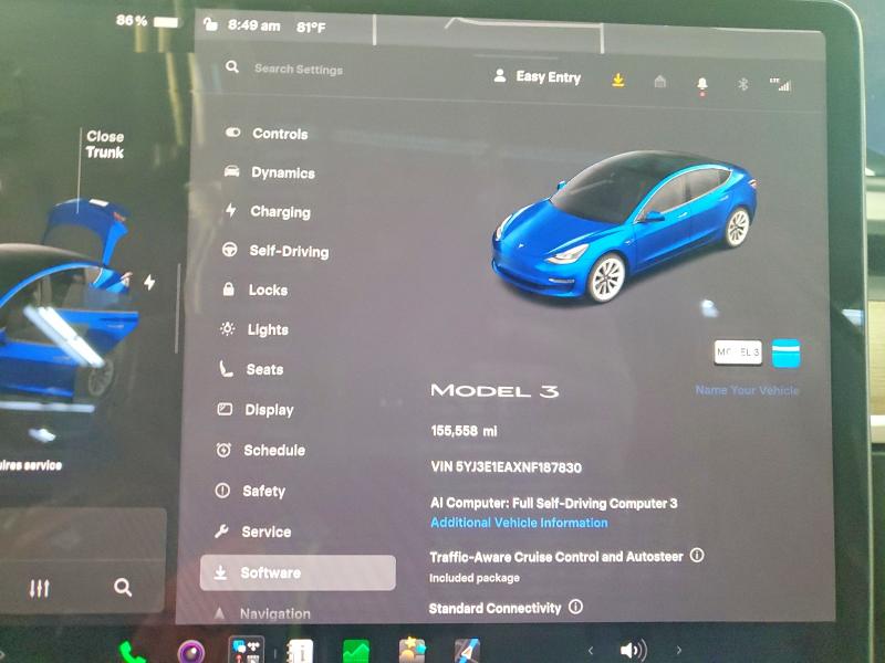 Aukcja sprzedaży 2022 Tesla Model 3, vin: 5YJ3E1EAXNF187830, numer aukcji: 60676686
