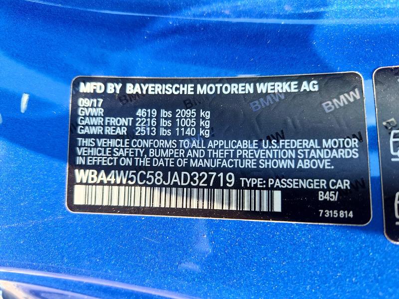 Aukcja sprzedaży 2018 Bmw 430xi, vin: WBA4W5C58JAD32719, numer aukcji: 62244926