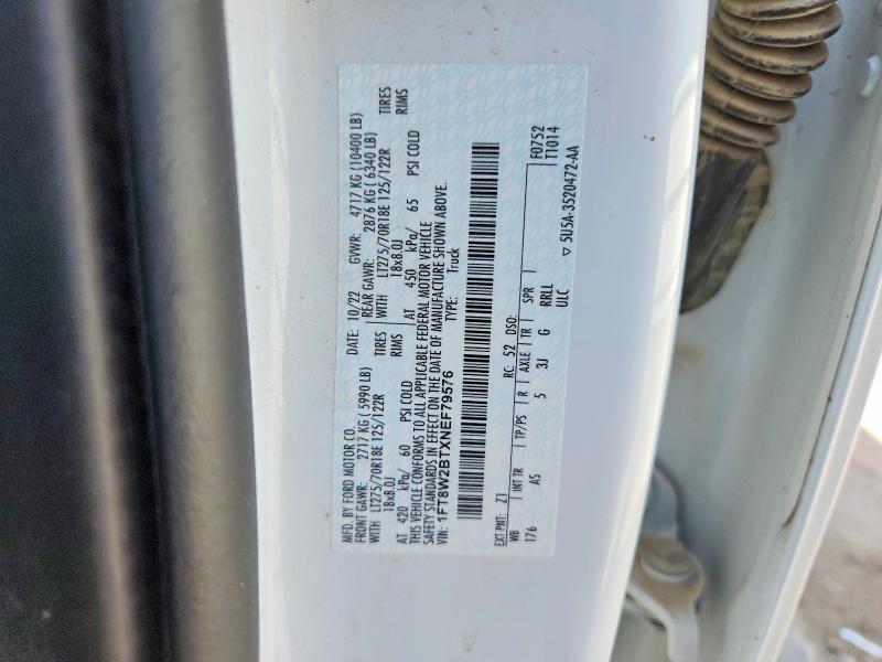 2022 Ford F250 მანქანა იყიდება აუქციონზე, vin: 1FT8W2BTXNEF79576, აუქციონის ნომერი: 61924796