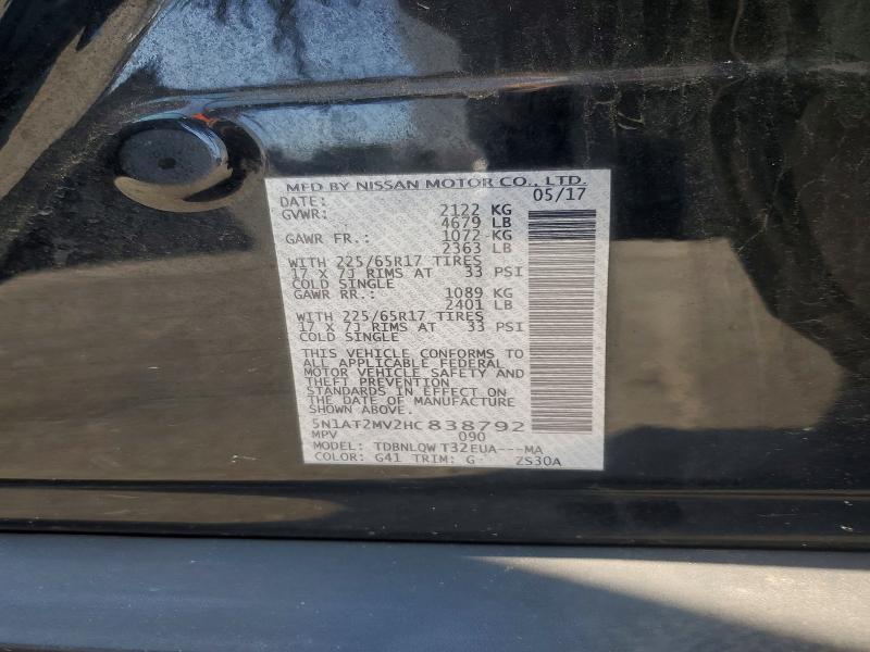 Aukcja sprzedaży 2017 Nissan Rogue, vin: 5N1AT2MV2HC838792, numer aukcji: 62424826