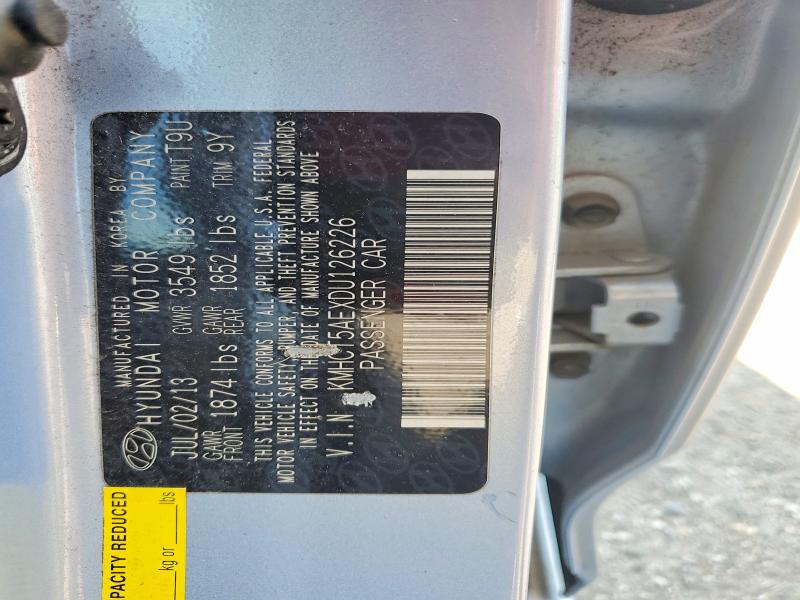 60590946 :رقم المزاد ، KMHCT5AEXDU126226 vin ، 2013 Hyundai Accent مزاد بيع