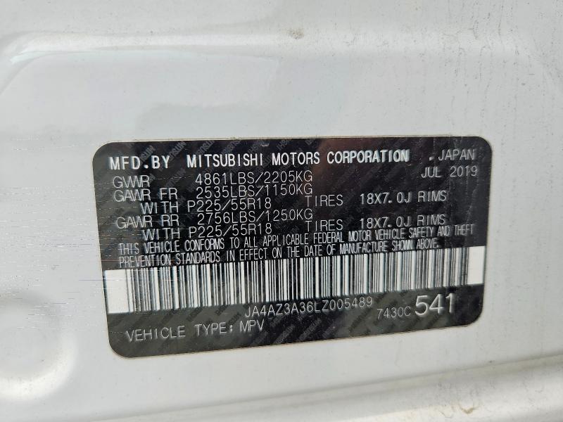 Aukcja sprzedaży 2020 Mitsubishi Outlander, vin: JA4AZ3A36LZ005489, numer aukcji: 59637436