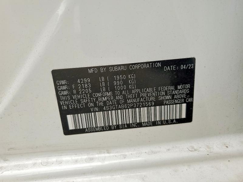 Продажа на аукционе авто 2023 Subaru Impreza, vin: 4S3GTAB62P3721569, номер лота: 61043036