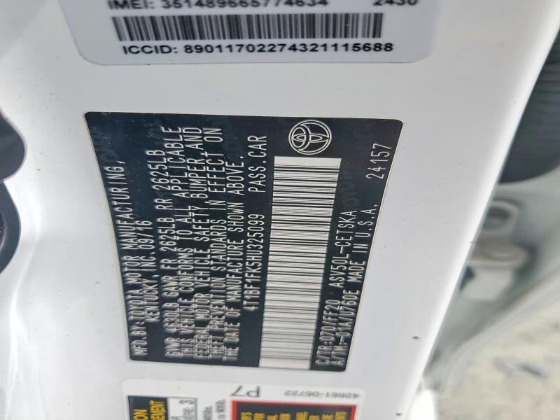 Aukcja sprzedaży 2017 Toyota Camry, vin: 4T1BF1FK5HU325099, numer aukcji: 61934296