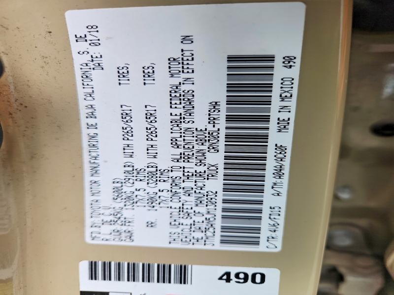 Auction sale of the 2018 Toyota Tacoma, vin: 3TMCZ5AN5JM130932, lot number: 55178906