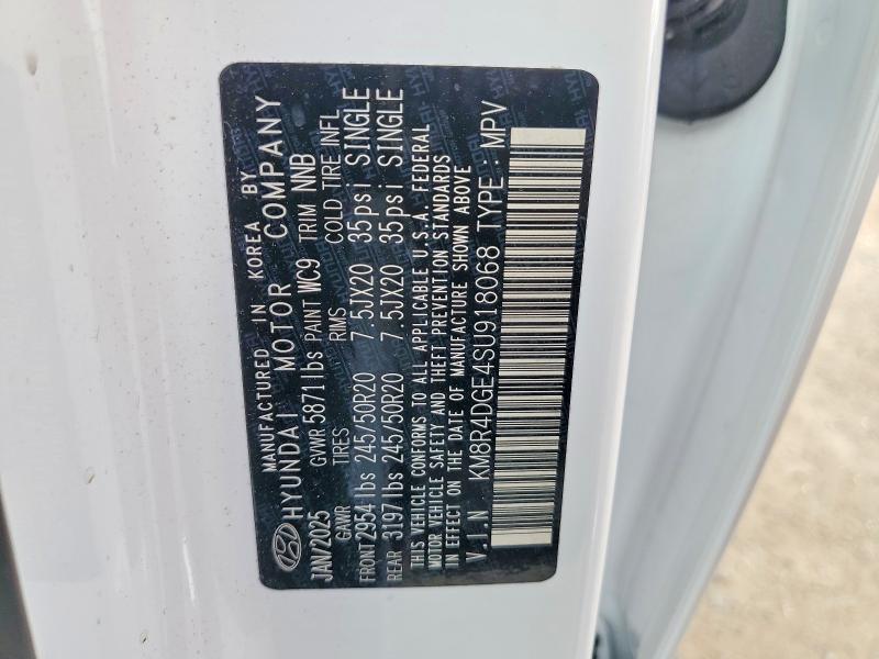 Продаж на аукціоні авто 2025 Hyundai Palisade, vin: KM8R4DGE4SU918068, номер лоту: 63055376