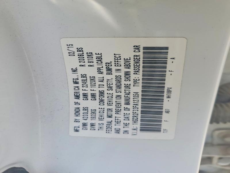 Aukcja sprzedaży 2015 Honda Accord, vin: 1HGCR2F33FA127054, numer aukcji: 61916016