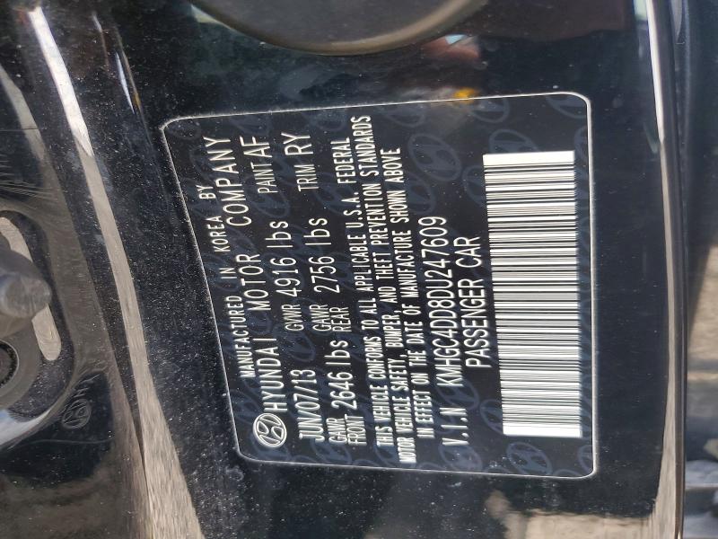 Продажа на аукционе авто 2013 Hyundai Genesis, vin: KMHGC4DD8DU247609, номер лота: 56636046