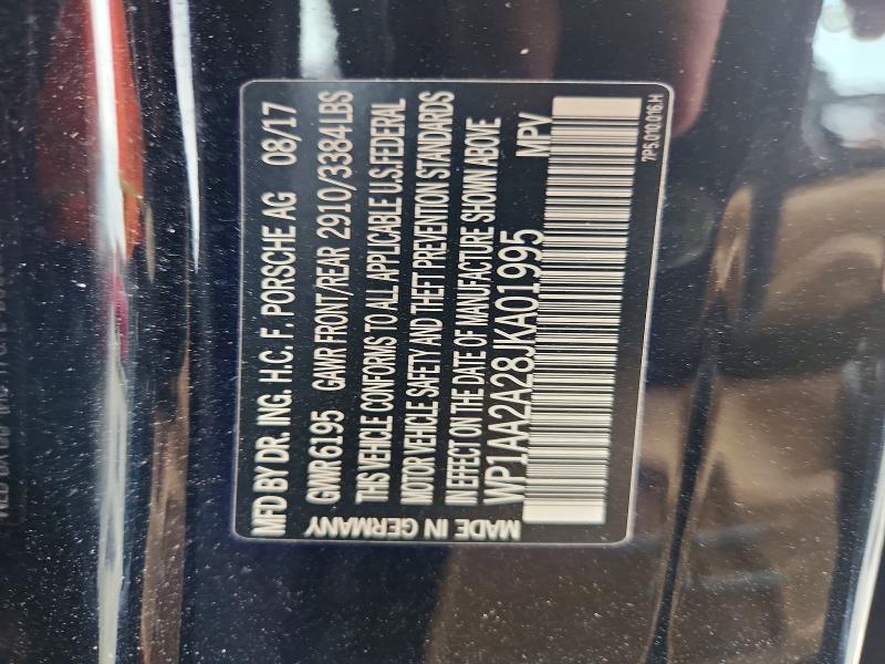 62057136 :رقم المزاد ، WP1AA2A28JKA01995 vin ، 2018 Porsche Cayenne مزاد بيع