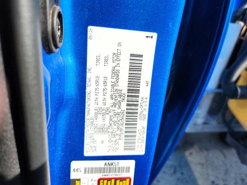 61844036 :رقم المزاد ، 5TFBY5F18GX566262 vin ، 2016 Toyota Tundra مزاد بيع