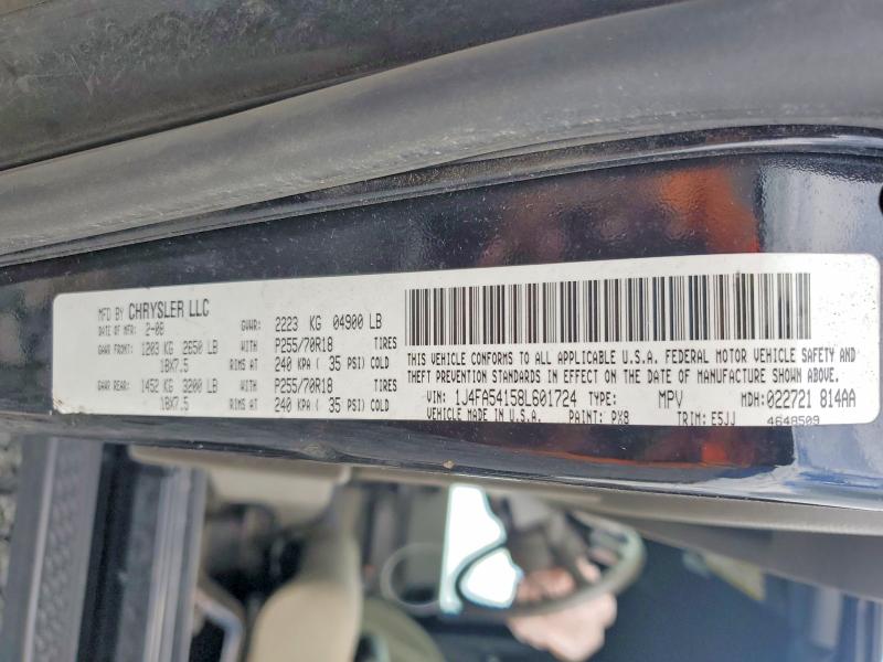 2008 Jeep Wrangler მანქანა იყიდება აუქციონზე, vin: 1J4FA54158L601724, აუქციონის ნომერი: 62860106
