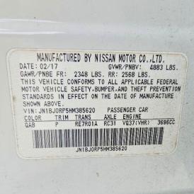 63014656 :رقم المزاد ، JN1BJ0RP5HM385620 vin ، 2017 Infiniti Qx50 مزاد بيع