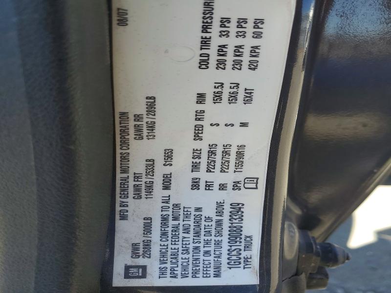 Aukcja sprzedaży 2008 Chevrolet Colorado, vin: 1GCCS199088133949, numer aukcji: 60439636