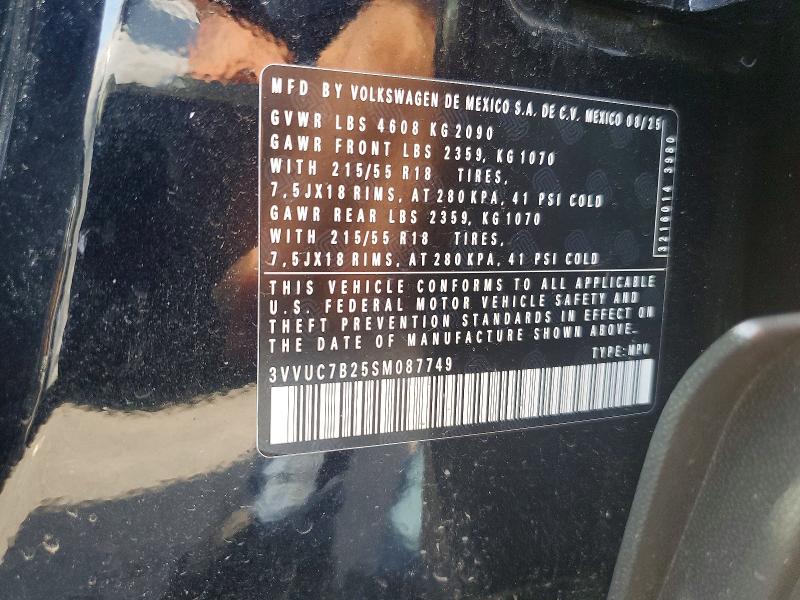 Продажа на аукционе авто 2025 Volkswagen Taos, vin: 3VVUC7B25SM087749, номер лота: 60395766