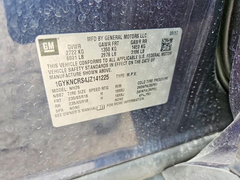 Продаж на аукціоні авто 2018 Cadillac Xt5, vin: 1GYKNCRS4JZ141225, номер лоту: 60192206