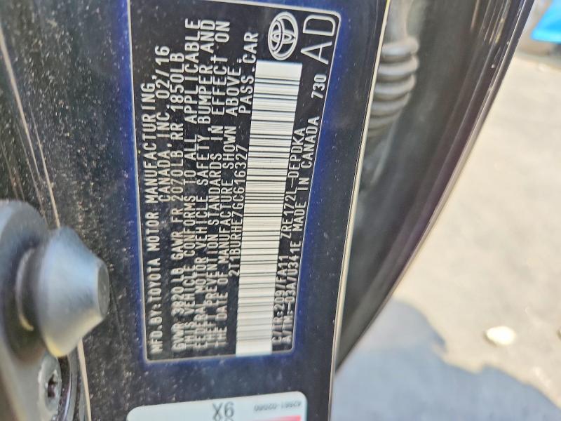 Aukcja sprzedaży 2016 Toyota Corolla, vin: 2T1BURHE7GC616327, numer aukcji: 62107966