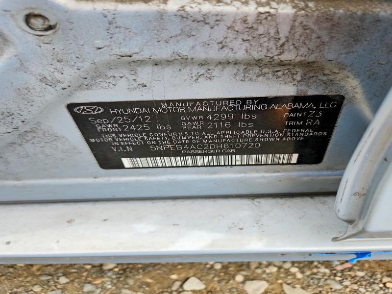 Продажа на аукционе авто 2013 Hyundai Sonata, vin: 5NPEB4AC2DH610720, номер лота: 58146456