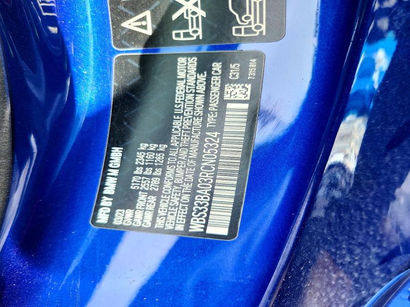 Продажа на аукционе авто 2024 Bmw M4, vin: WBS33BA03RCN05324, номер лота: 59914306