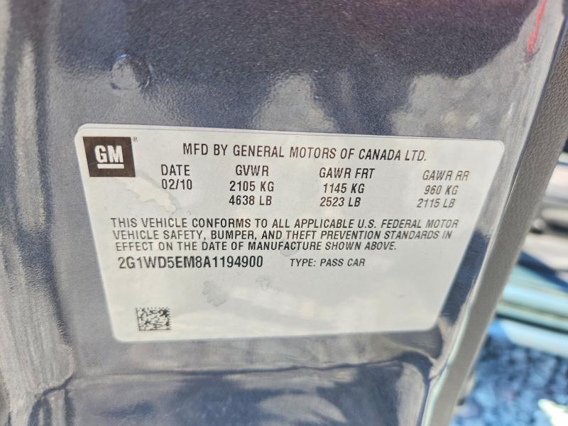 Aukcja sprzedaży 2010 Chevrolet Impala, vin: 2G1WD5EM8A1194900, numer aukcji: 62941686