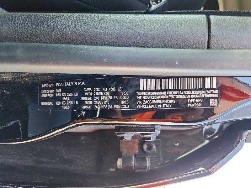 Продажа на аукционе авто 2018 Jeep Renegade, vin: ZACCJBAB9JPH42849, номер лота: 62704066