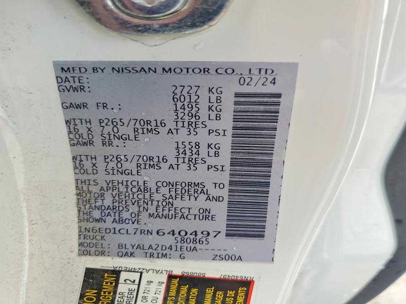 Продажа на аукционе авто 2024 Nissan Frontier, vin: 1N6ED1CL7RN640497, номер лота: 60060976
