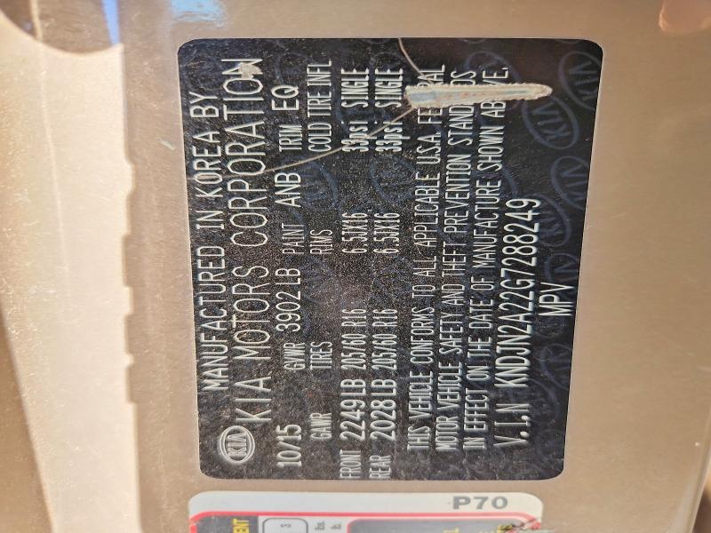 Продаж на аукціоні авто 2016 Kia Soul, vin: KNDJN2A22G7288249, номер лоту: 59739746