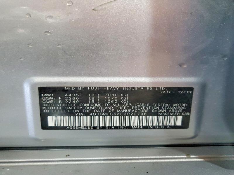 Aukcja sprzedaży 2014 Subaru Legacy, vin: 4S3BMCC6XE3022706, numer aukcji: 62332636
