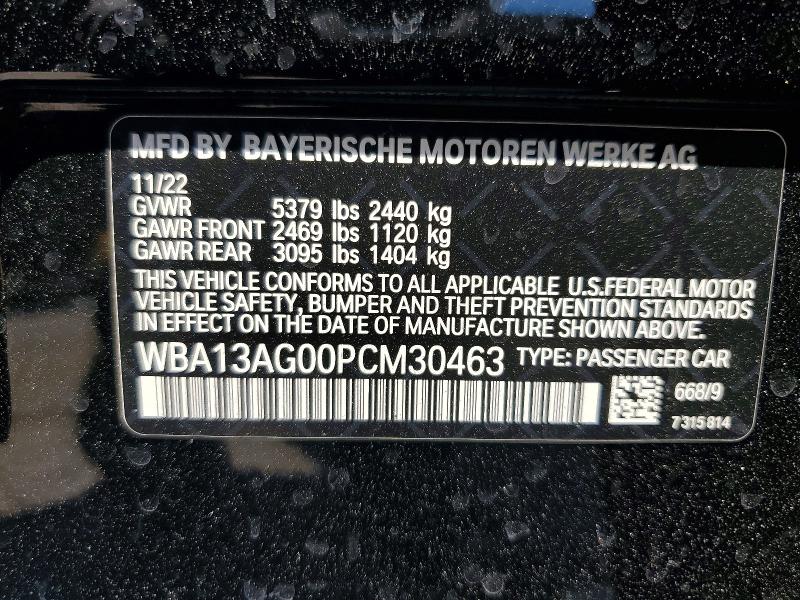 Продаж на аукціоні авто 2023 Bmw 530e, vin: WBA13AG00PCM30463, номер лоту: 62493846