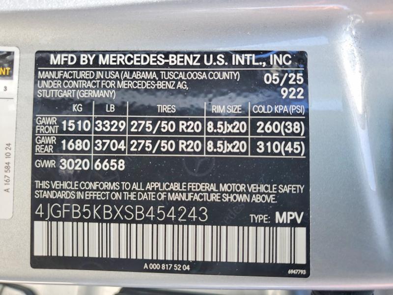 Продажа на аукционе авто 2025 Mercedes-benz Gle, vin: 4JGFB5KBXSB454243, номер лота: 62850116