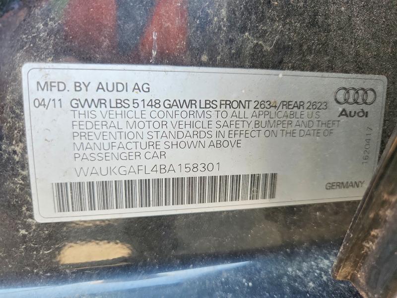 Aukcja sprzedaży 2011 Audi S4, vin: WAUKGAFL4BA158301, numer aukcji: 62276246