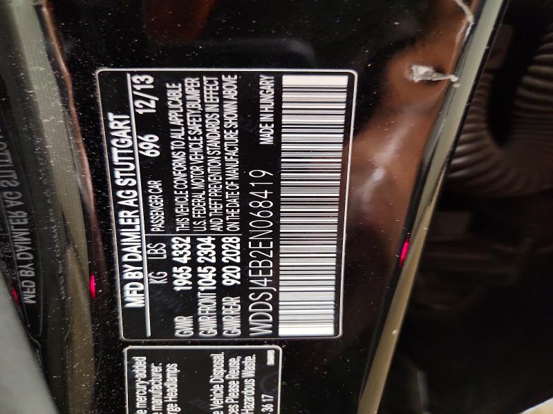 Aukcja sprzedaży 2014 Mercedes-benz Cla, vin: WDDSJ4EB2EN068419, numer aukcji: 59292206