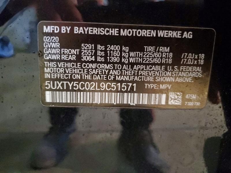 Aukcja sprzedaży 2020 Bmw X3, vin: 5UXTY5C02L9C51571, numer aukcji: 60030406