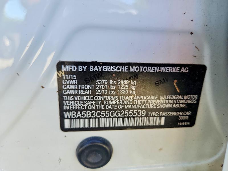 Продажа на аукционе авто 2016 Bmw 535, vin: WBA5B3C55GG255539, номер лота: 60200336