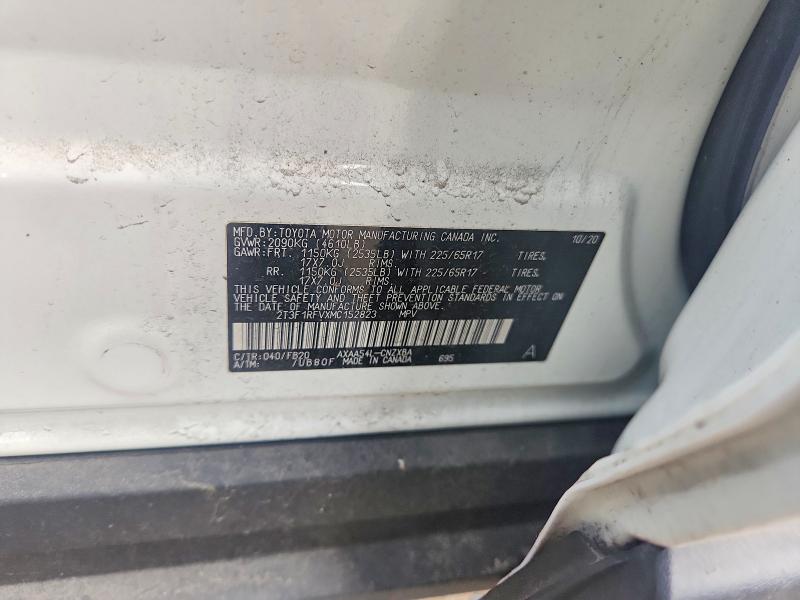 59329156 :رقم المزاد ، 2T3F1RFVXMC152823 vin ، 2021 Toyota Rav4 مزاد بيع