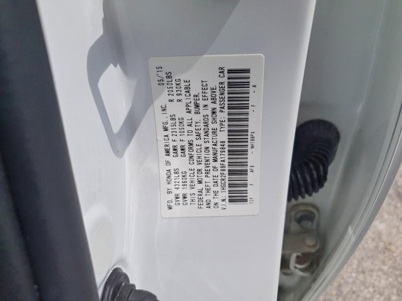 Продажа на аукционе авто 2015 Honda Accord, vin: 1HGCR2F89FA179848, номер лота: 60697866