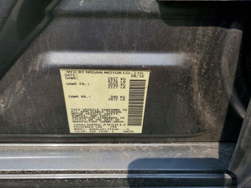 Aukcja sprzedaży 2016 Nissan Altima, vin: 1N4AL3AP0GC295012, numer aukcji: 62386536