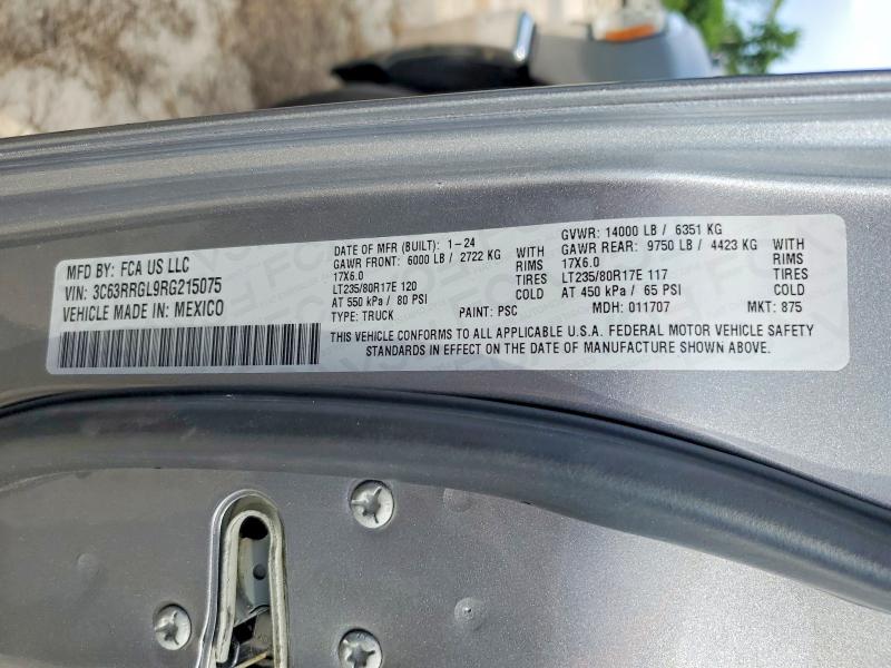 59613546 :رقم المزاد ، 3C63RRGL9RG215075 vin ، 2024 Ram 3500 مزاد بيع