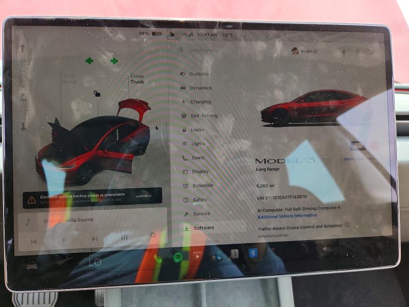 Продаж на аукціоні авто 2026 Tesla Model 3, vin: 5YJ3E1EA0TF143879, номер лоту: 61249726