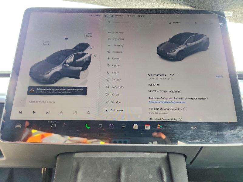 Продаж на аукціоні авто 2025 Tesla Model Y, vin: 7SAYGDED4SF278568, номер лоту: 60260916