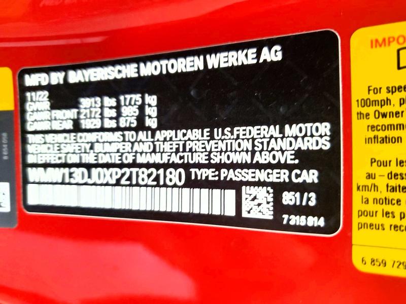 Продажа на аукционе авто 2023 Mini Cooper, vin: WMW13DJ0XP2T82180, номер лота: 61244056