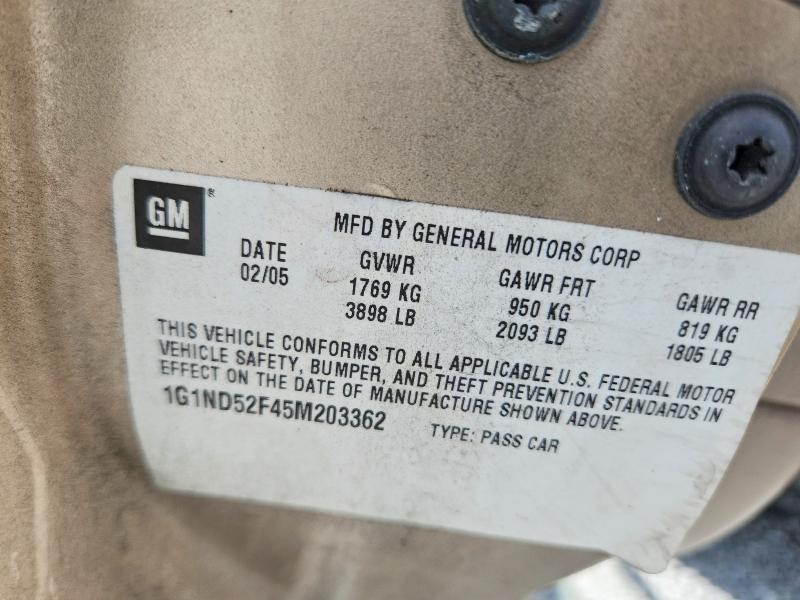 60713316 :رقم المزاد ، 1G1ND52F45M203362 vin ، 2005 Chevrolet Impala مزاد بيع